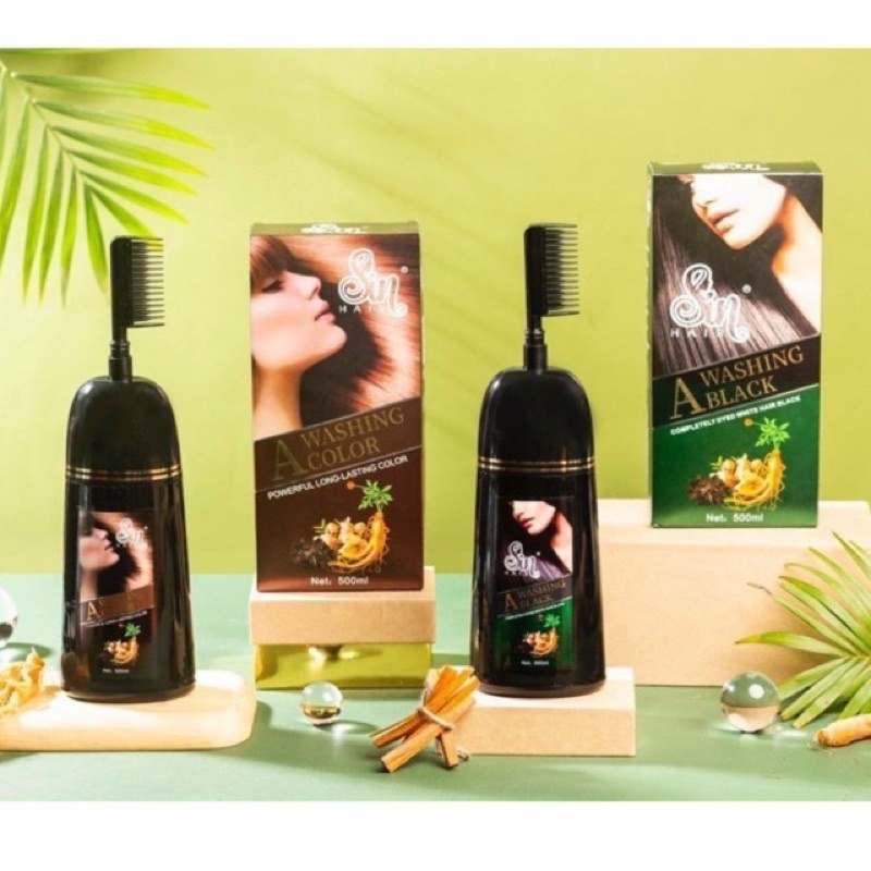 Dầu gội phủ bạc sinhair mẫu mới