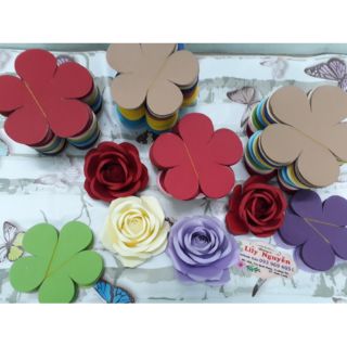 Bộ cánh hoa làm hoa hồng giấy mĩ thuật