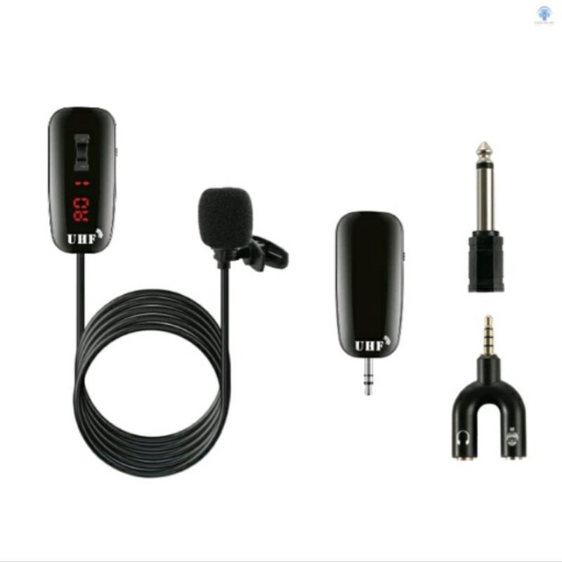 Micro cài áo không dây sử dụng sóng UHF cao cấp dùng với loa kéo, loa trợ giảng, điện thoại... BẢO HÀNH 1 NĂM