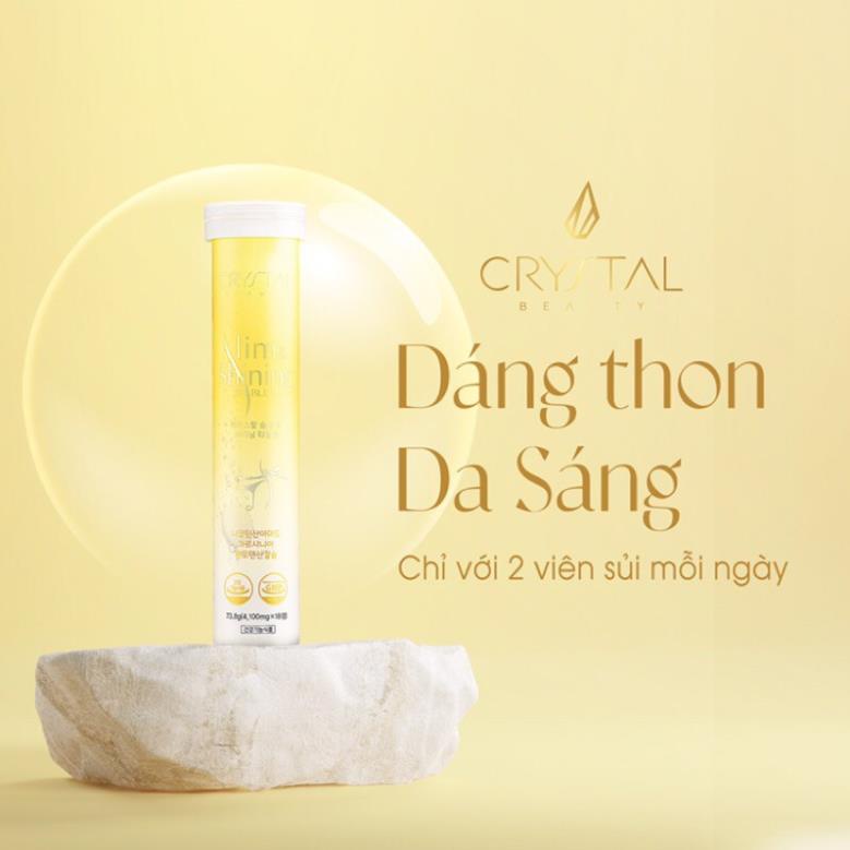 Viên Sủi Crystal trắng da-giảm cân dữ dáng-eo thon  crystal không lo tác dụng phụ