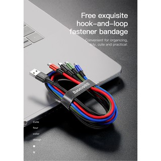 Cáp sạc 4 đầu ( 2 Lightning, 1 Micro Usb, 1 Type C ) Baseus Rapid Series