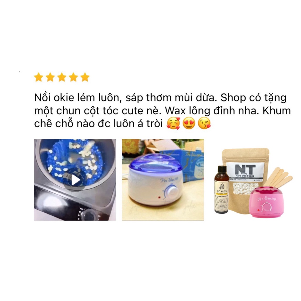 Nồi nấu sáp wax lông chuyên dụng Pro-wax 100, Pro-wax 200, nồi chống dính ceramic