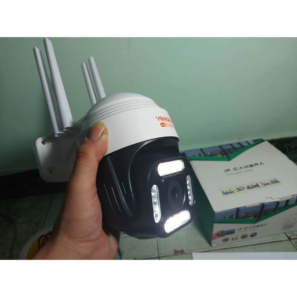 Yoosee camera 3.0Mpx quay đêm có màu - Camera wifi yoosee ngoài trời 4 râu 14 led - 4 anten - 3Mpx | BigBuy360 - bigbuy360.vn