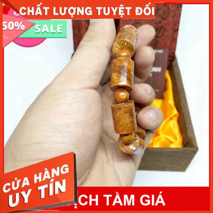 Vòng Tay Gỗ Huyết Long Nu Đốt Trúc, Vòng Tay Gỗ Phong Thủy, Vòng Gỗ Nam  Nữ [ Tặng Hộp Gấm Cao Cấp ]