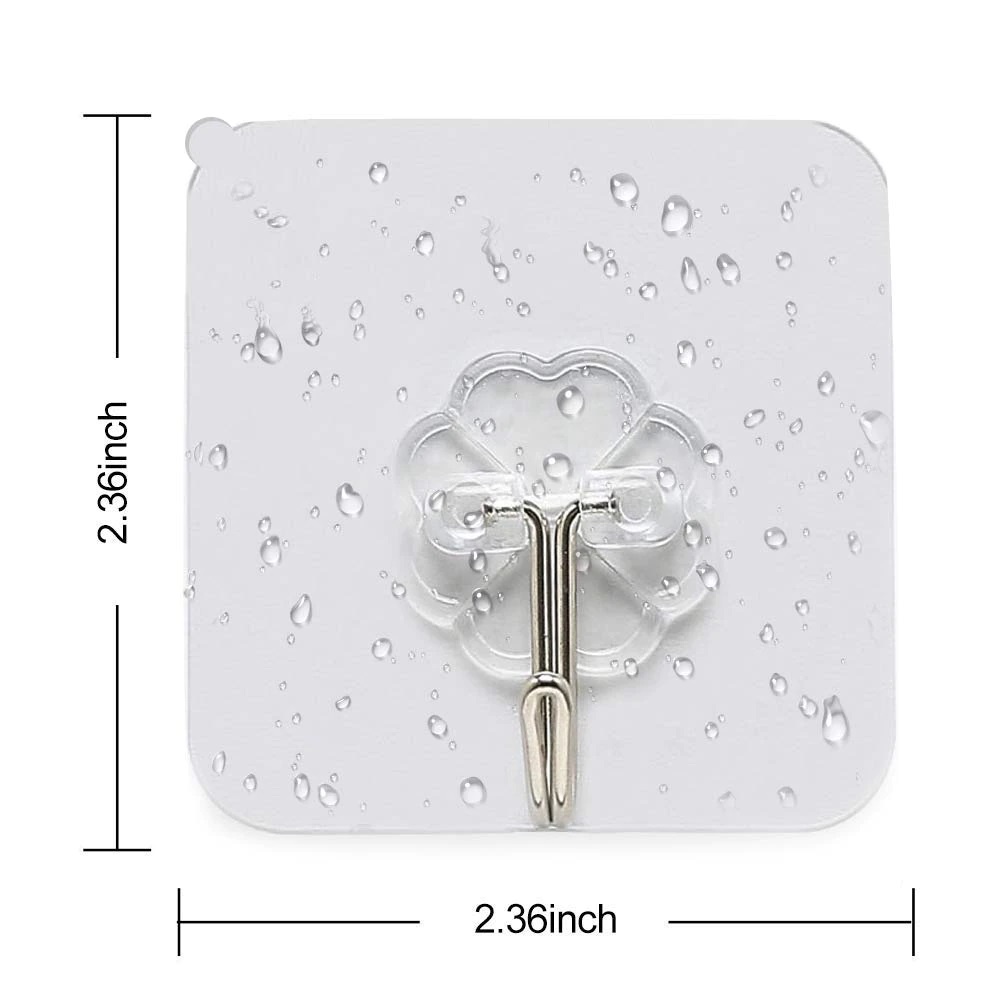 Móc Dán Tường Siêu Dính Móc Treo Đồ Đa Năng Trong Suốt Size Lớn Chịu Lực Nặng