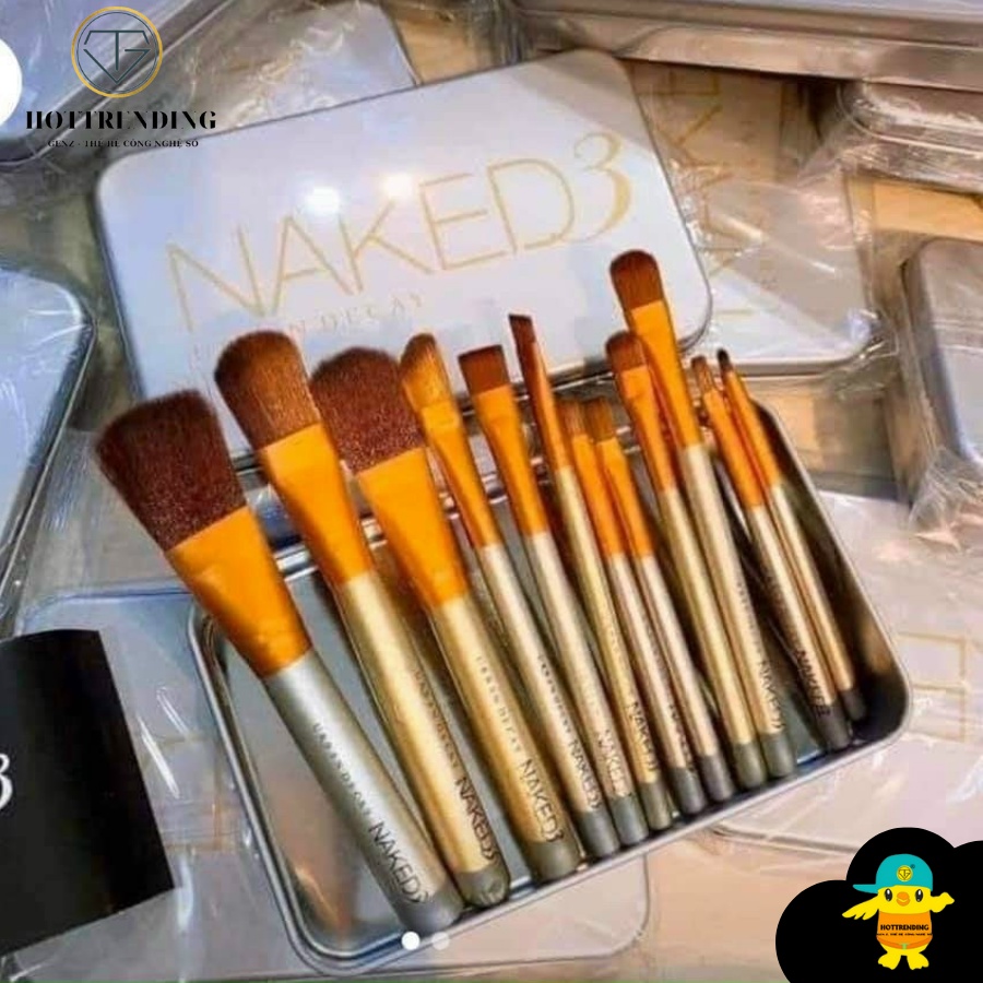 Bộ cọ trang điểm  cá nhân NAKED3 12 cây cao cấp Full hộp