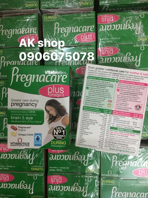 Vitamin Pregnacare plus hàng chính hãng UK