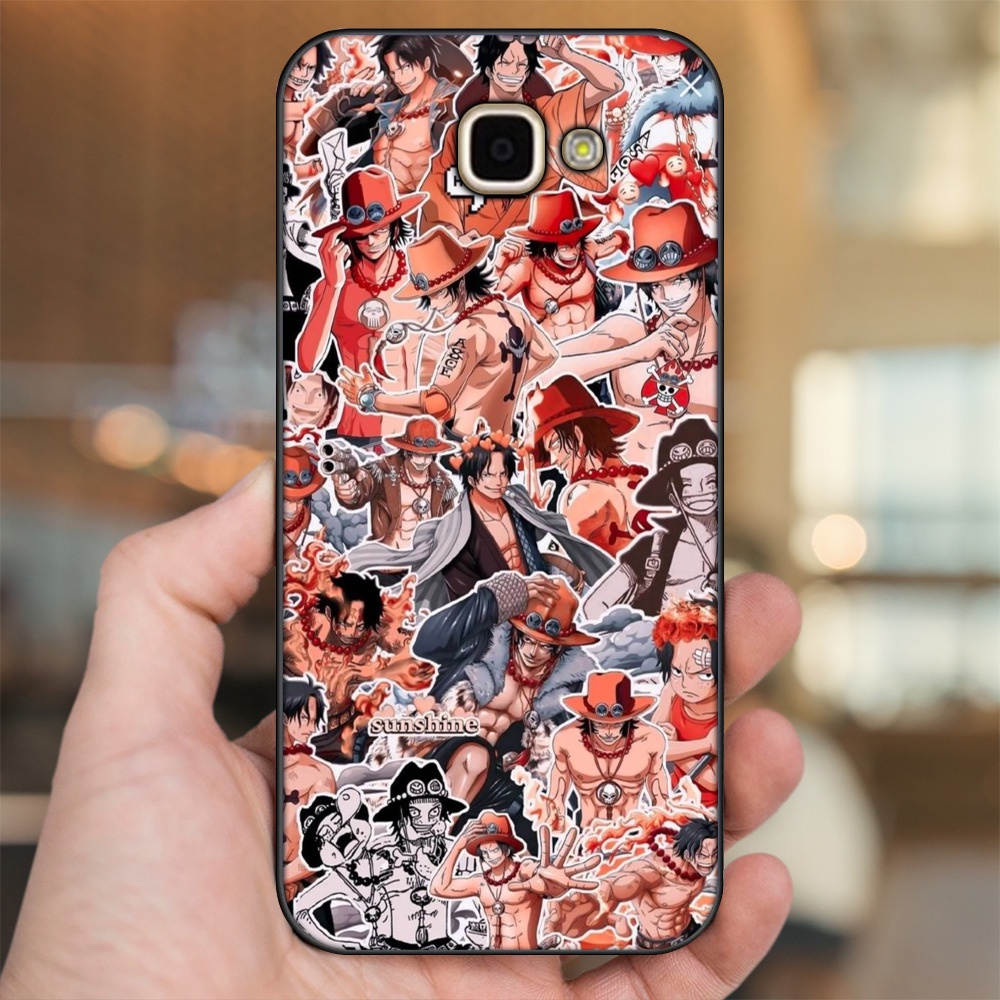 Ốp lưng Samsung A9 Pro viền đen in hình Ace One Piece