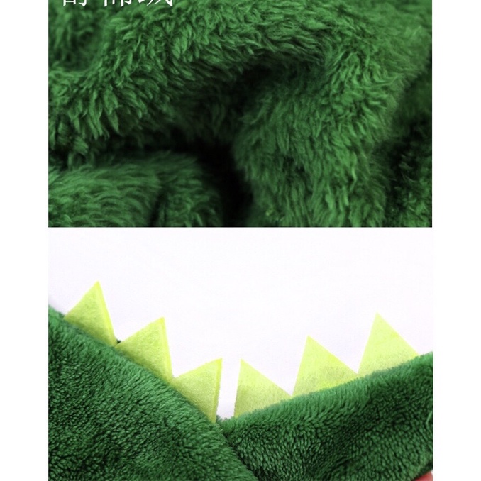 ÁO MÙA THU ĐÔNG MẪU KHỦNG LONG XANH CHO THÚ CƯNG