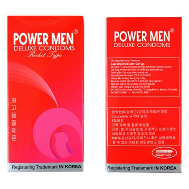 [ CHÍNH HÃNG ] - bao cao su POWERMEN Rocket - hộp 12 chiếc