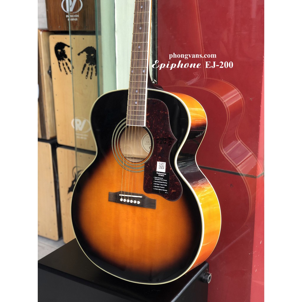 Đàn guitar acoustic Epiphone EJ-200 [Tặng full phụ kiện]