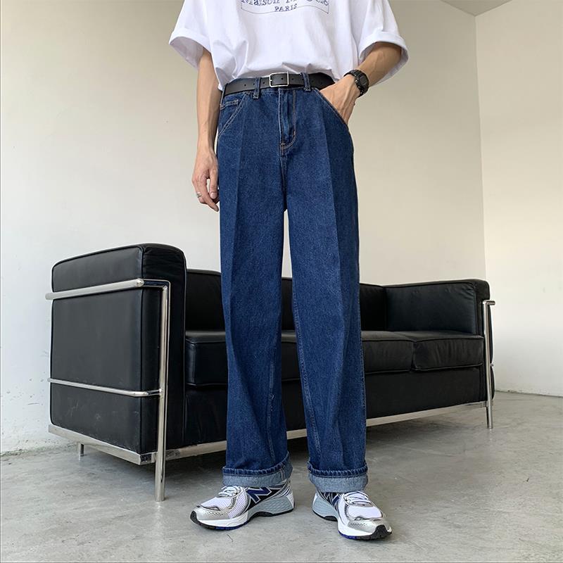 Quần Jeans Nam Dài Ống Rộng Thời Trang Hàn Quốc Cá Tính