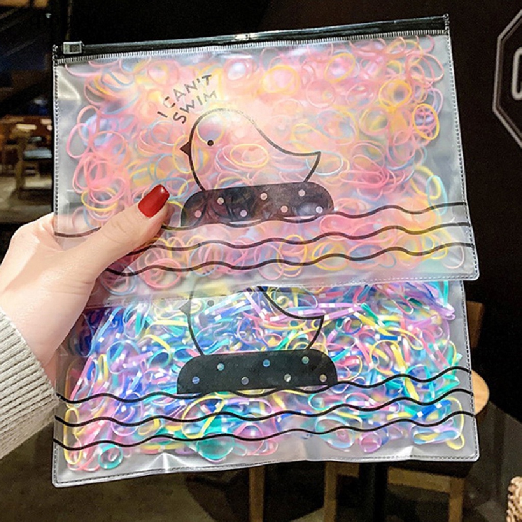 qingyu 1000PCS Disposable Rubber Bands Elastic Hair Ties Rings Band Kids Girl Ponytails PLI