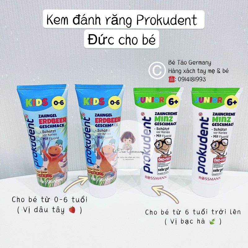 Kem đánh răng cho bé Prokudent - 75ml