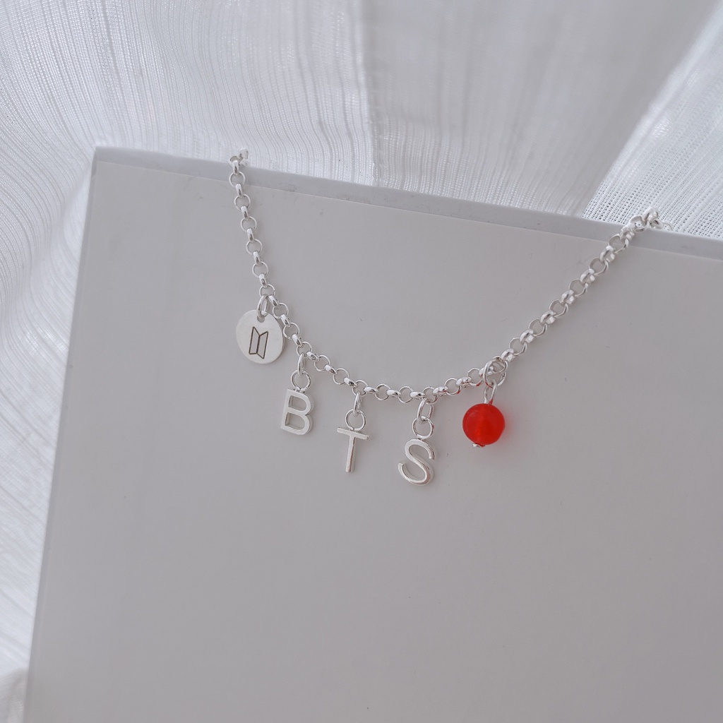 [HÀNG THIẾT KẾ] Vòng tay Bạc B.T.S / Lắc tay bạc idol thiết kế theo yêu cầu_TUNA SHOP Trang sức Bạc