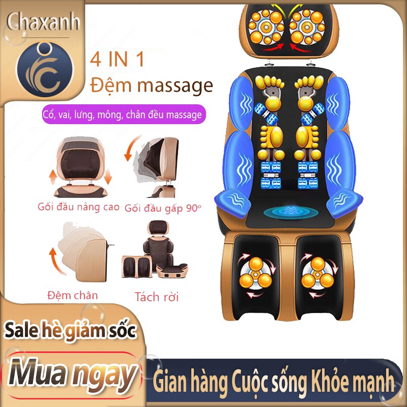 Đệm massage máy mát xa ghế mát xa vai gáy lưng chân đệm massage đa chức năng dùng cho gia đình BE104G*