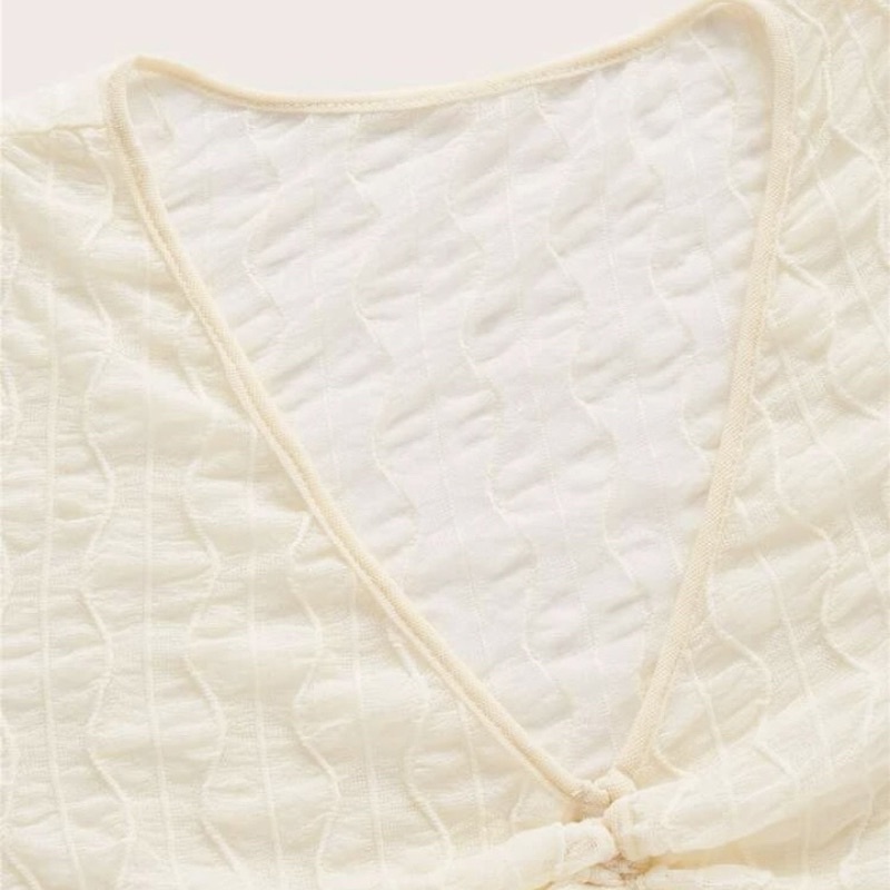 ÁO NỮ PHONG CÁCH Y2K CÓ DÂY KÉO TRƯỚC NGỰC CỔ CHỮ V TRENDY GIÁ RẺ CROPTOP ÔM