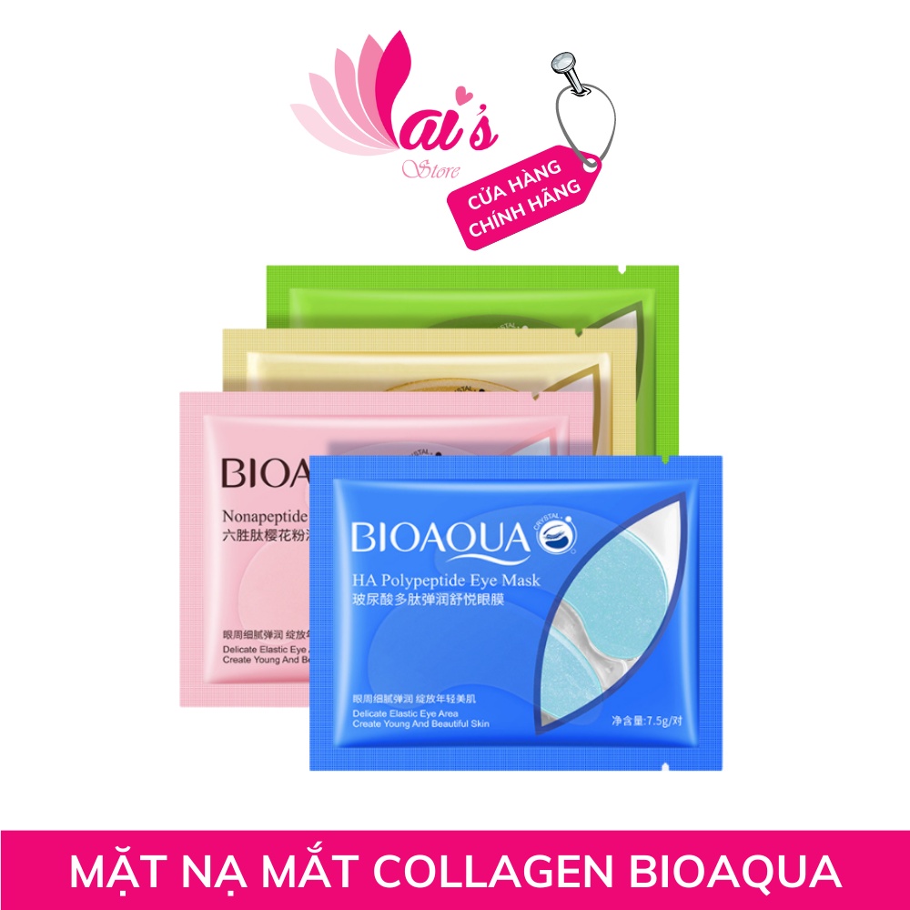 Mặt Nạ Mắt Collagen Bioaqua Loại Bỏ Quầng Thâm Mắt, Dưỡng Ẩm, Làm Mờ Nếp Nhăn, Săn Chắc Da Chính Hãng - LAI'S STORE