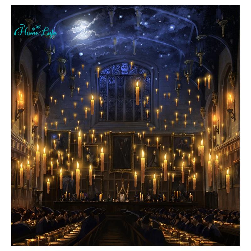 Bộ Tranh Đính Đá Diy Hình Lâu Đài Harry Potter Kích Thước 30x40cm Dùng Để Trang Trí Nhà