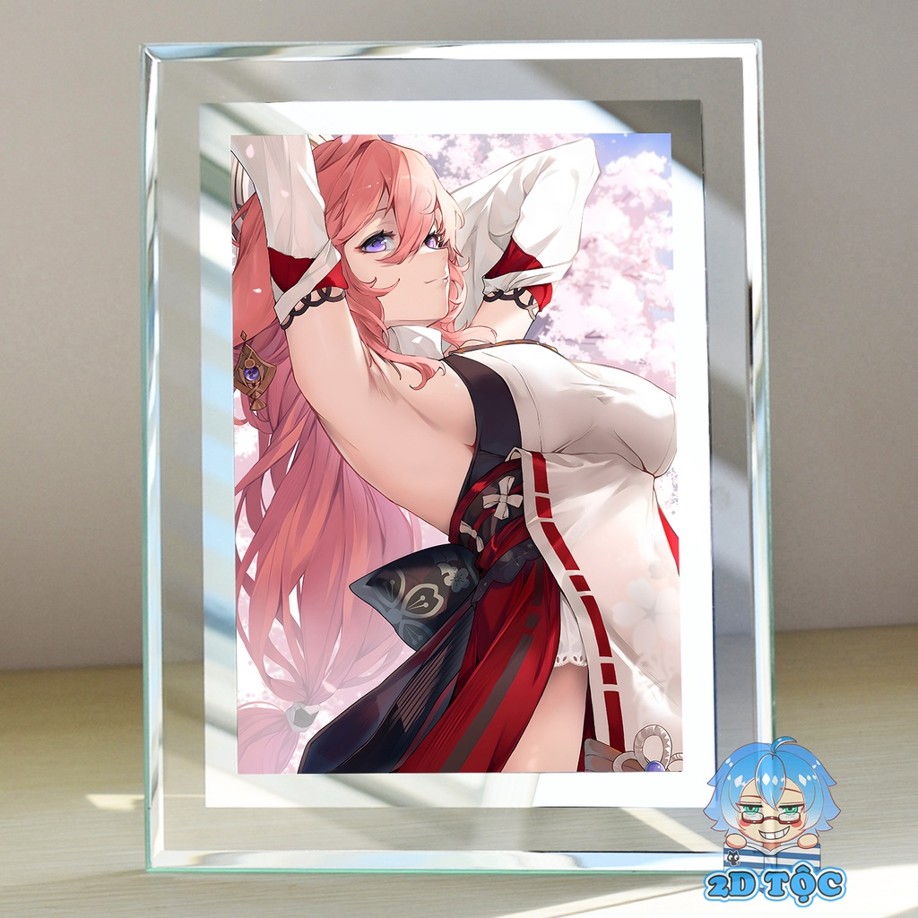 Khung ảnh kính Yae Miko (3) Game Genshin Impact  by 2D Tộc Shop