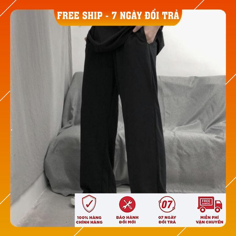 Quần tây Ống Rộng Co Giãn Lưng cao UNISEX nam nữ ulzzang | BigBuy360 - bigbuy360.vn