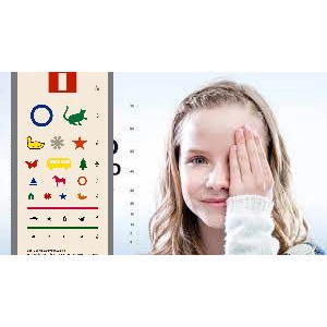 Đèn thử thị lực hình con vật kt 25x50cm -Đèn thử thị lực trẻ em-Bảng đo thị lực màu