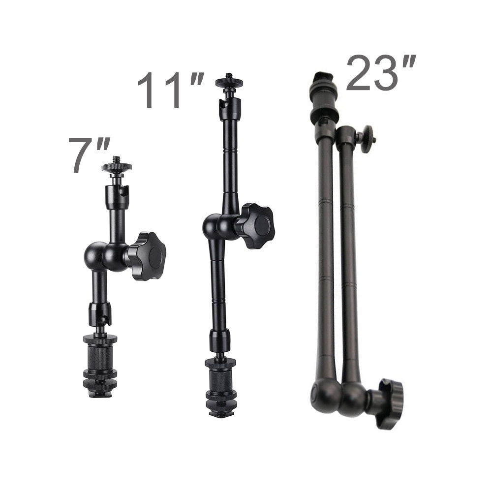 Cánh Tay Thần Kỳ 23Inch 11Inch 7Inch Bằng Kim Loại Cho Đèn Flash LCD LED SLR DSLR