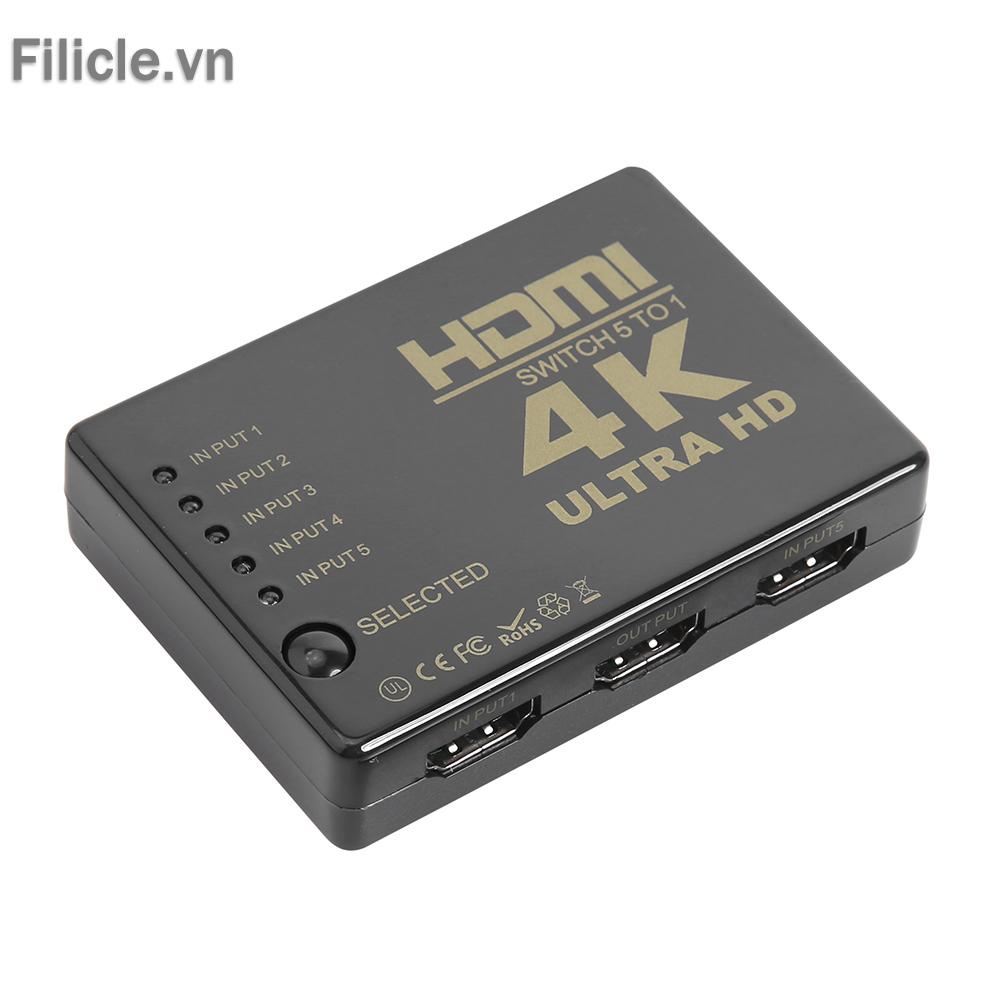 Bộ chia HDMI 4K 2K 5x1 5 đầu vào 1 đầu ra kèm điều khiển từ xa