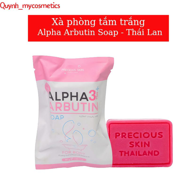Xà phòng tắm trắng Alpha Arbutin Soap Thái Lan - Mẫu mới dạng túi