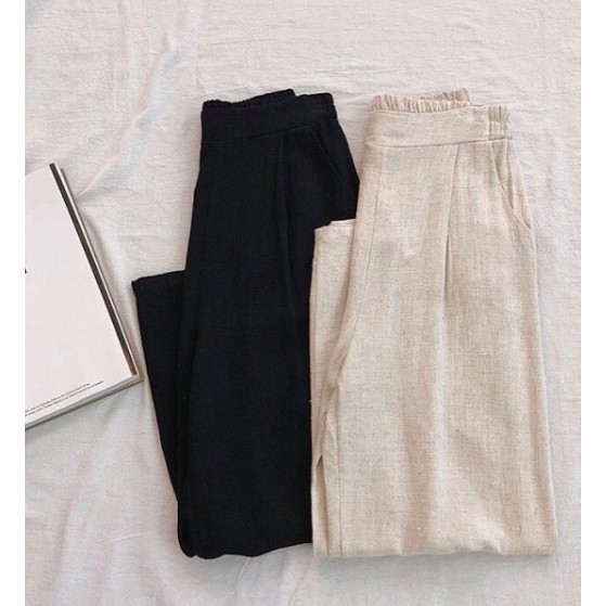 Quần linen be