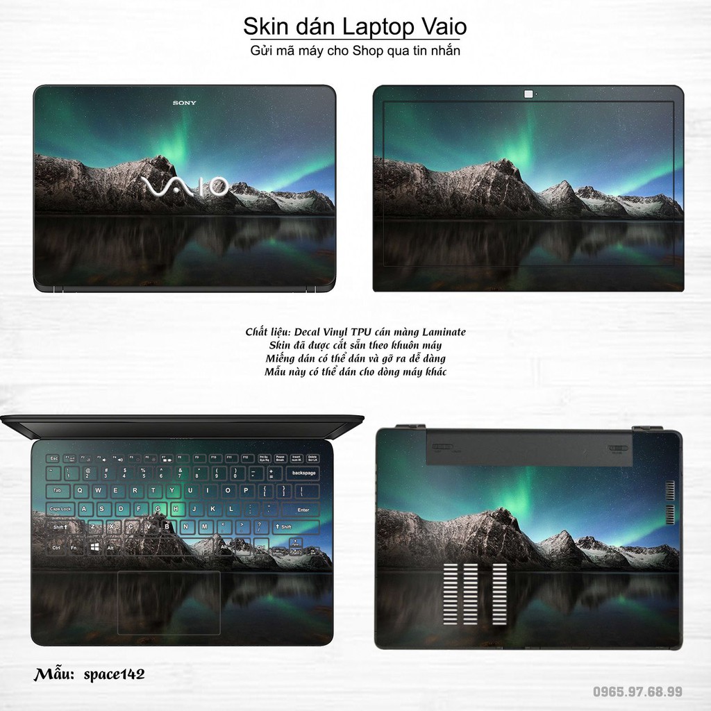 Skin dán Laptop Sony Vaio in hình không gian nhiều mẫu 24 (inbox mã máy cho Shop)