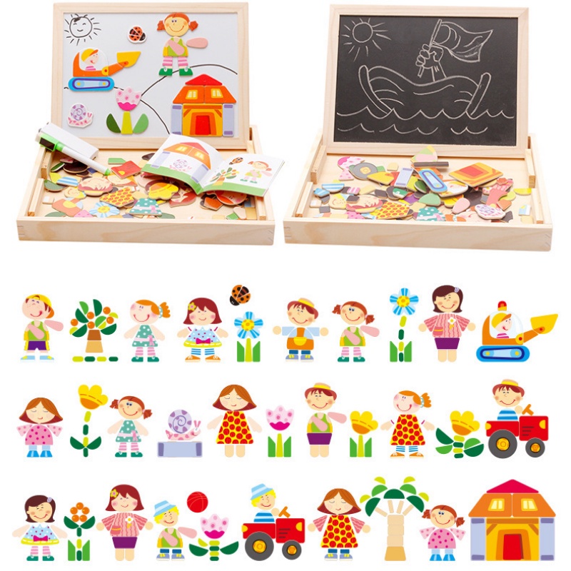 Đồ Chơi Ghép Hình Thời Trang Bằng Gỗ Cho Bé Trai, Bé Gái, Đồ Chơi Giáo Dục Havita