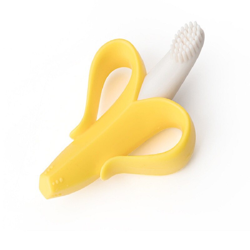 1 Đồ Chơi Cho Bé Gặm Hình Quả Chuối Bằng Silicone Không Chứa BPA An Toàn