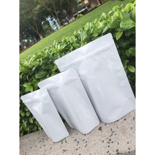 1KG Túi zipper đáy đứng trắng sữa