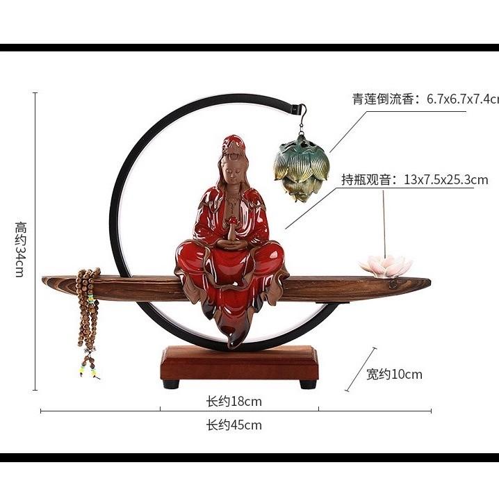 Kệ đèn led đặt tượng trang trí bán nguyệt sử dụng chân USB kiểu mới - kệ tượng đốt trầm trang trí decor giá tốt nhất