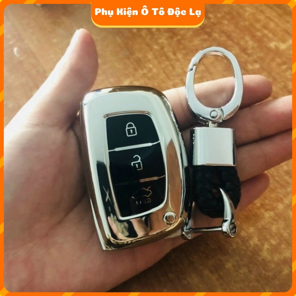 Bao ốp chìa khóa mạ crom Hyundai I10 - elantra - tucson bản thông minh - i10 chìa bật , tặng quà móc thất lạc
