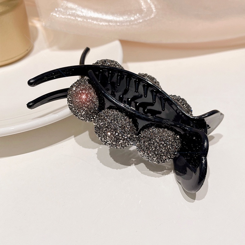 Kẹp Tóc 3 Bóng Tròn Đính Đá Phong Cách Hàn Quốc Dành Cho Nữ