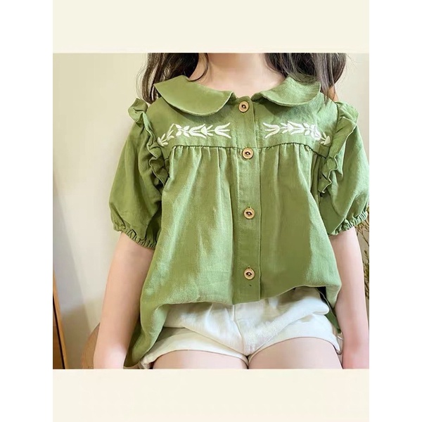 Set áo đũi thêu + quần BG