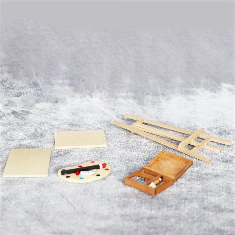 Bộ Dụng Cụ Sơn Vẽ Trang Trí Nội Thất Cho Nhà Búp Bê 1: 12