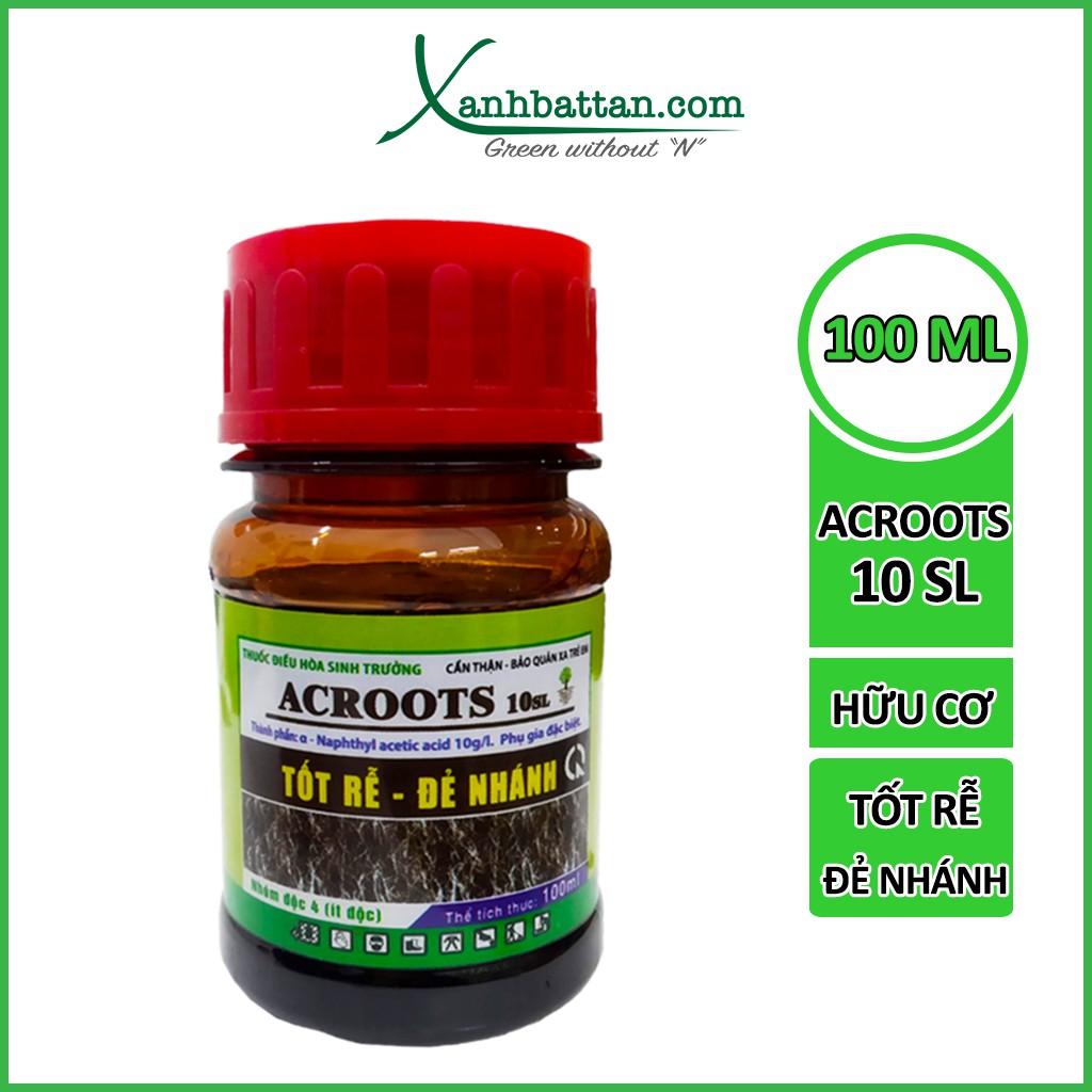 Acroot Kích Rễ Lan - Hoa Hồng - Hoa Kiểng Cực Mạnh, Phục Hồi Rễ, Nuôi Dưỡng Rễ Tơ Chai 100 ml