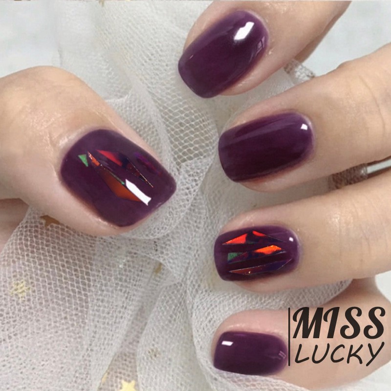 Set 24 Móng Tay Giả Màu Tím