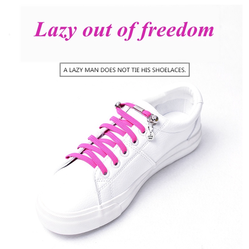 1 Cặp Dây Giày Thể Thao Không Cần Buộc Co Giãn Cho Người Lớn Và Trẻ Em 1 Giây