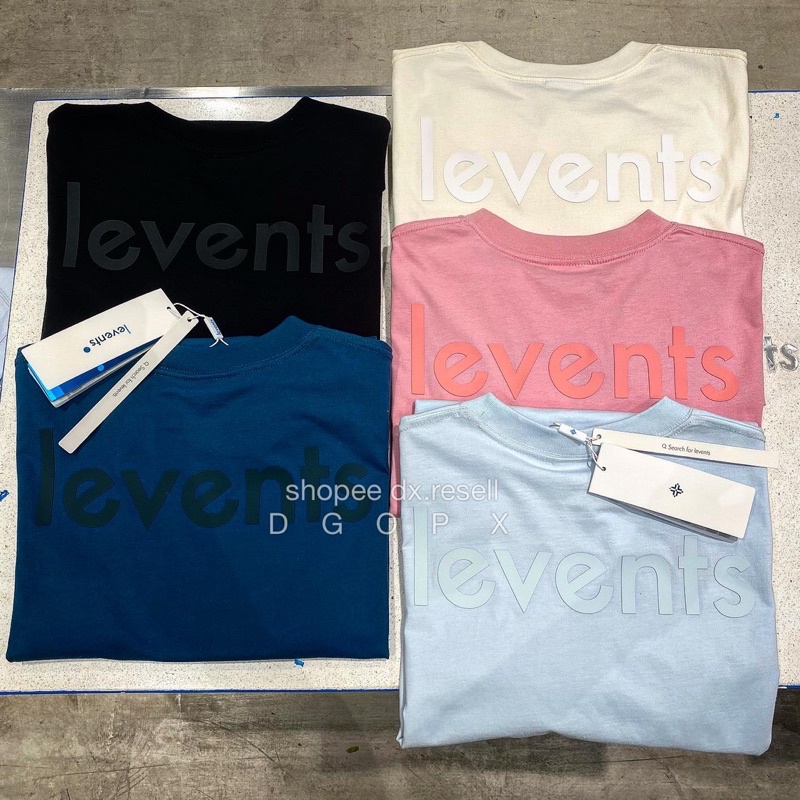 Áo Thun LEVENTS® CAPSULE TEE (CREAM,BLUE,GREEN,PINK,BLACK) Tặng Kèm Túi Tote Hoặc Túi Giấy Khi Mua Từ 2SP Levents