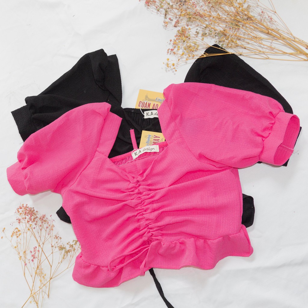 Áo Rút Trước Tay Phồng Bèo - LEO's clothing AK21
