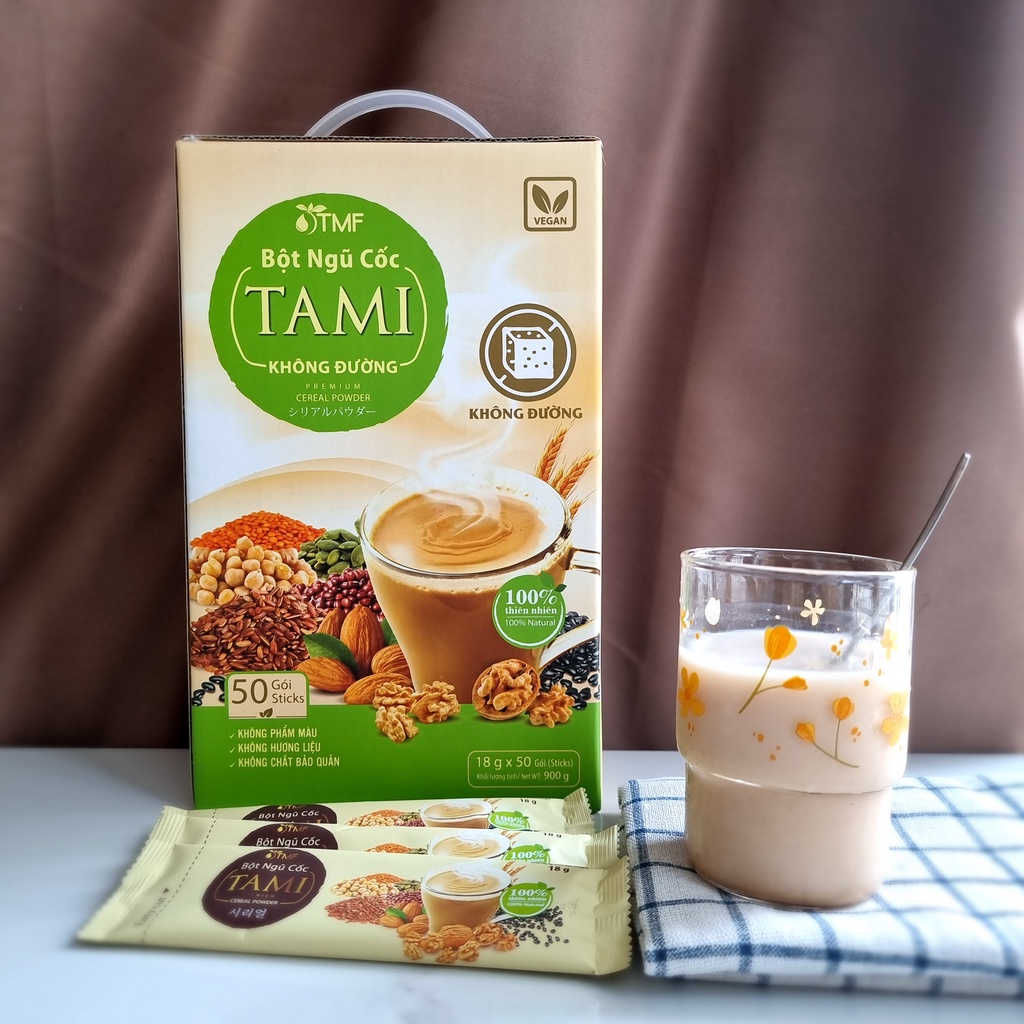 BỘT NGŨ CỐC TAMI KHÔNG ĐƯỜNG 900GR - LÁ TÍA TÔ