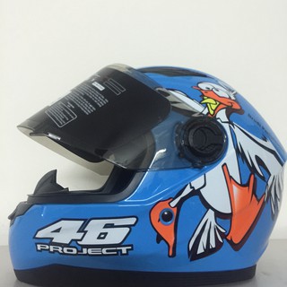 MŨ PHƯỢT FULLFACE ASIA MT136 XANH BIỂN HỌA TIẾT VỊT DONAL