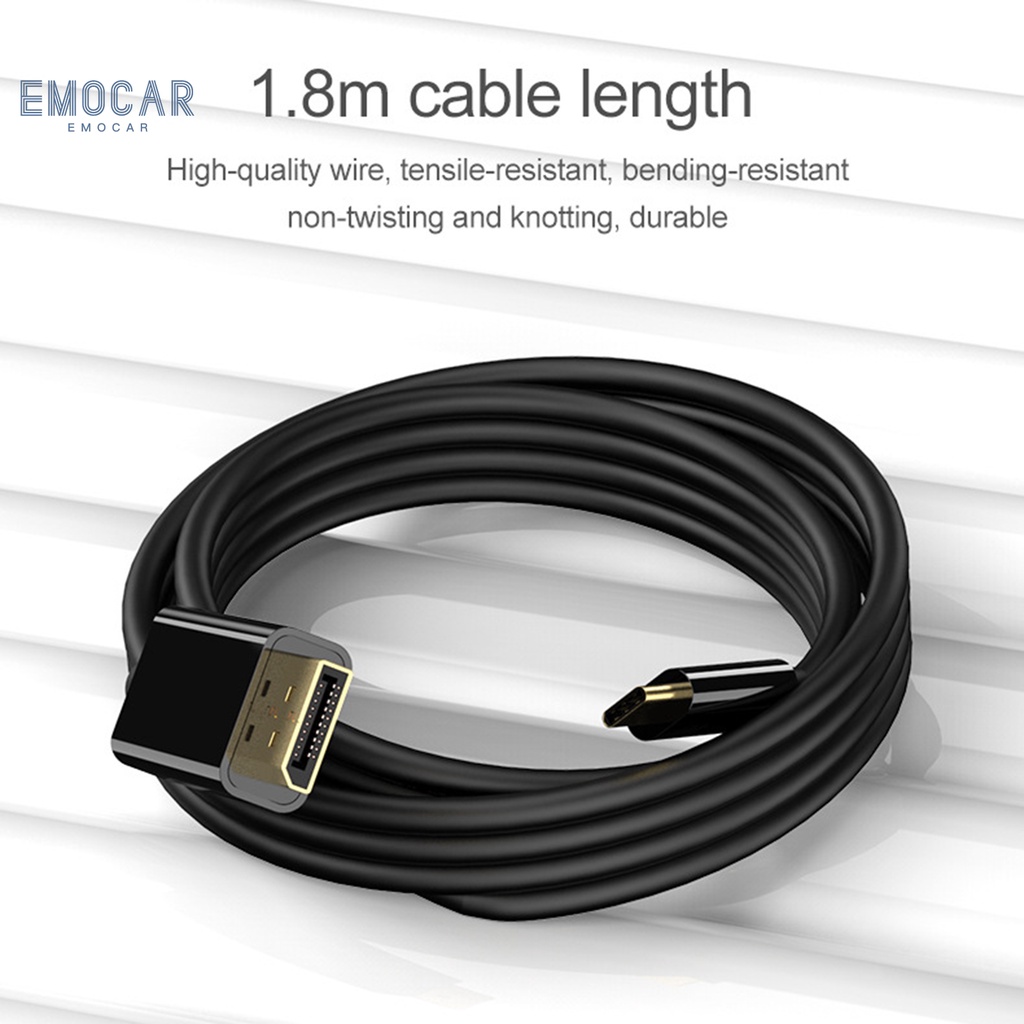 Dây Cáp Chuyển Đổi Cổng Type-C Sang Dp 1.8m Bằng Kim Loại Có Thể Tái Sử Dụng | BigBuy360 - bigbuy360.vn