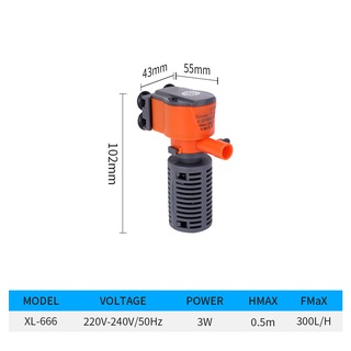 Máy Bơm Oxy 3 Trong 1 3/5W Cho Bể Cá