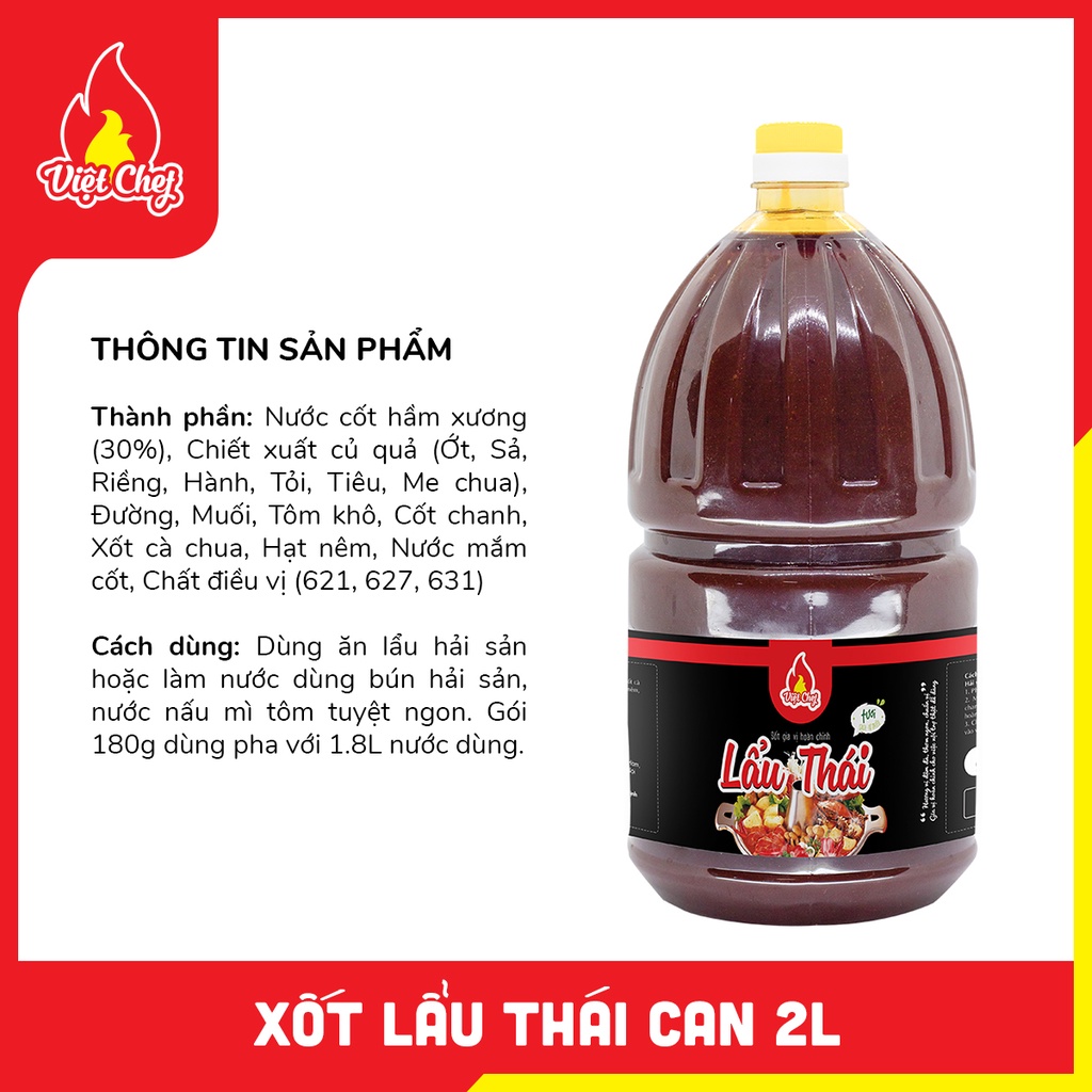 XỐT GIA VỊ LẨU THÁI CAN 2L - Gia vị lẩu thái tiện lợi | BigBuy360 - bigbuy360.vn