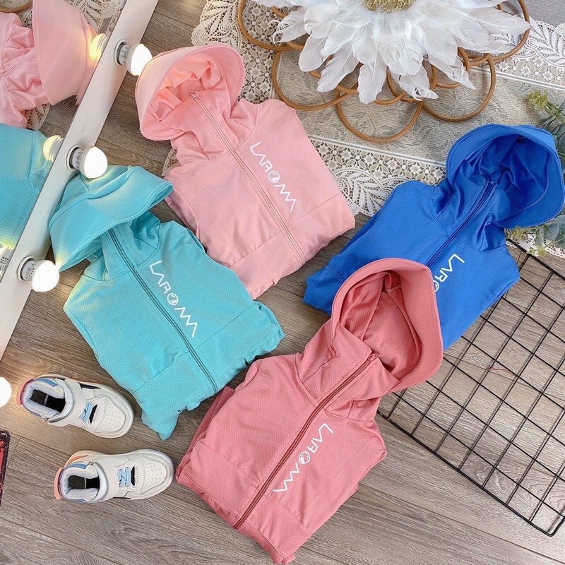 Áo khoác chống nắng bé gái chất thun lạnh cực mát ngăn tia UV